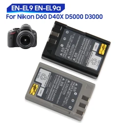 Batería de repuesto Original para cámara Nikon D5000 D3000 D60 D40X EN-EL9 EN-EL9A, batería recargable de 7,8 Wh