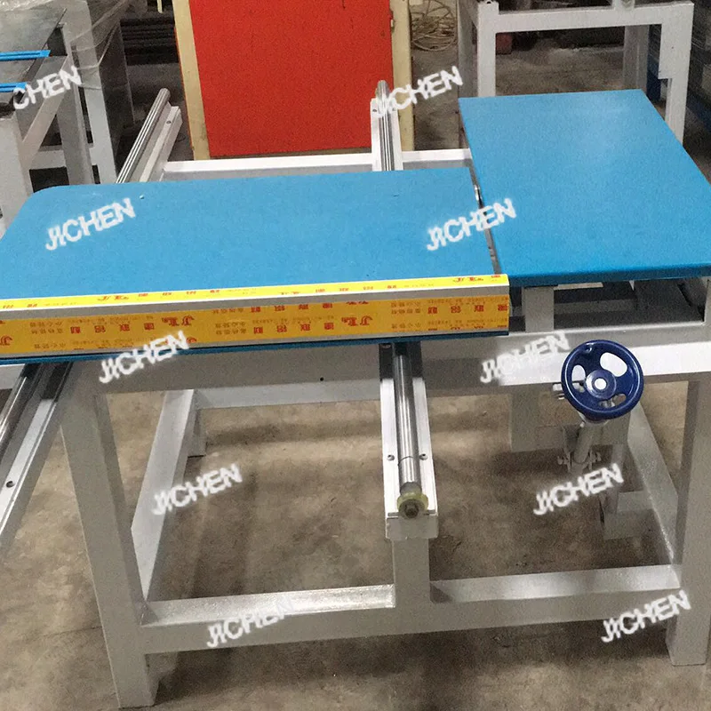 

XJQC 1.5 Meters Simple Angle Iron Frame 90 Degrees Manual Push Table Saw 45 Degrees Manual Small Woodworking Push Table Saw