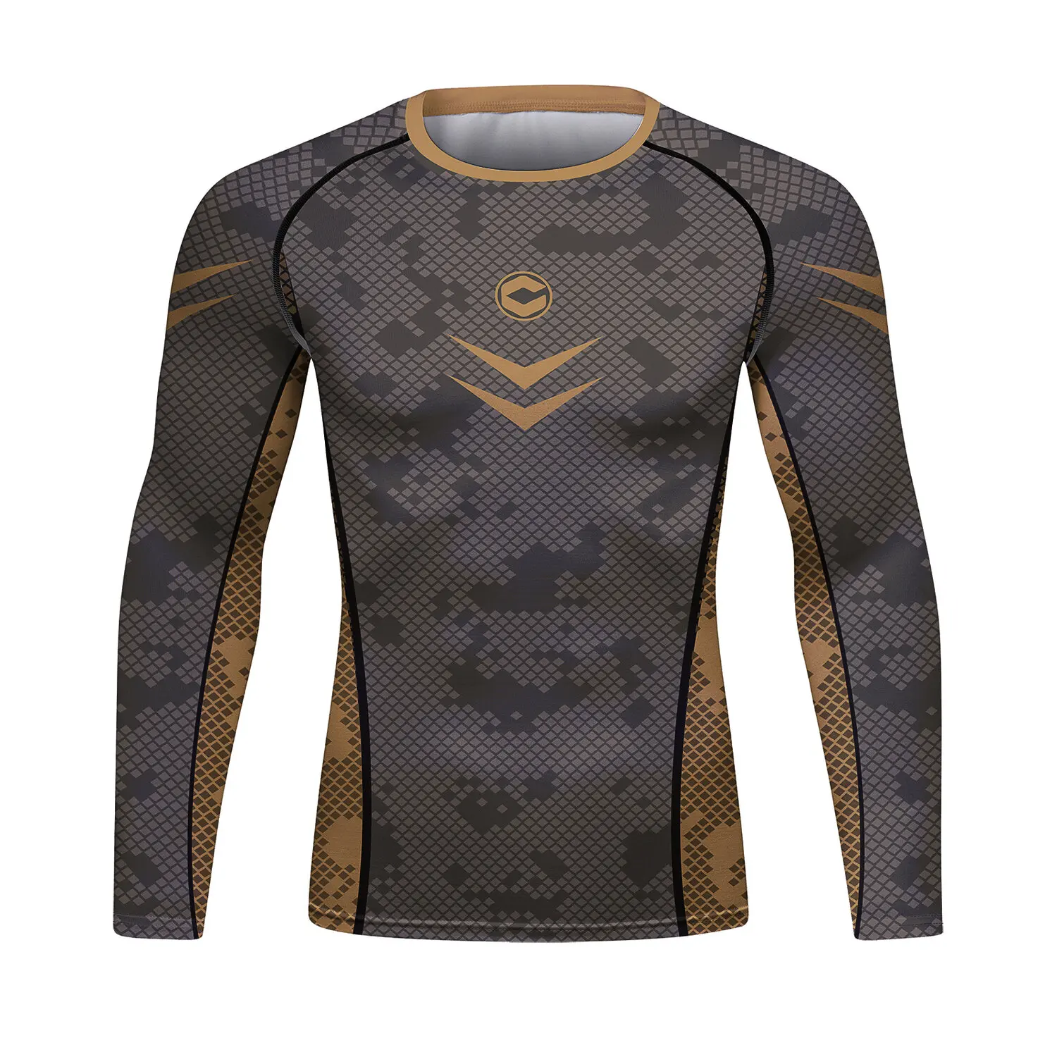 

Men's Compression Sports Shirt Men Athletic Comfortable Long Sleeves Tshirt for Sports Workout（22436）