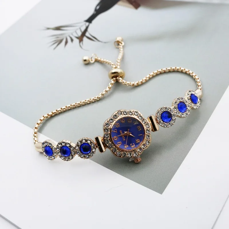 

Высококачественные женские часы, модные женские часы в форме цветка с регулируемым ремешком, золотой женский браслет, кварцевые наручные часы