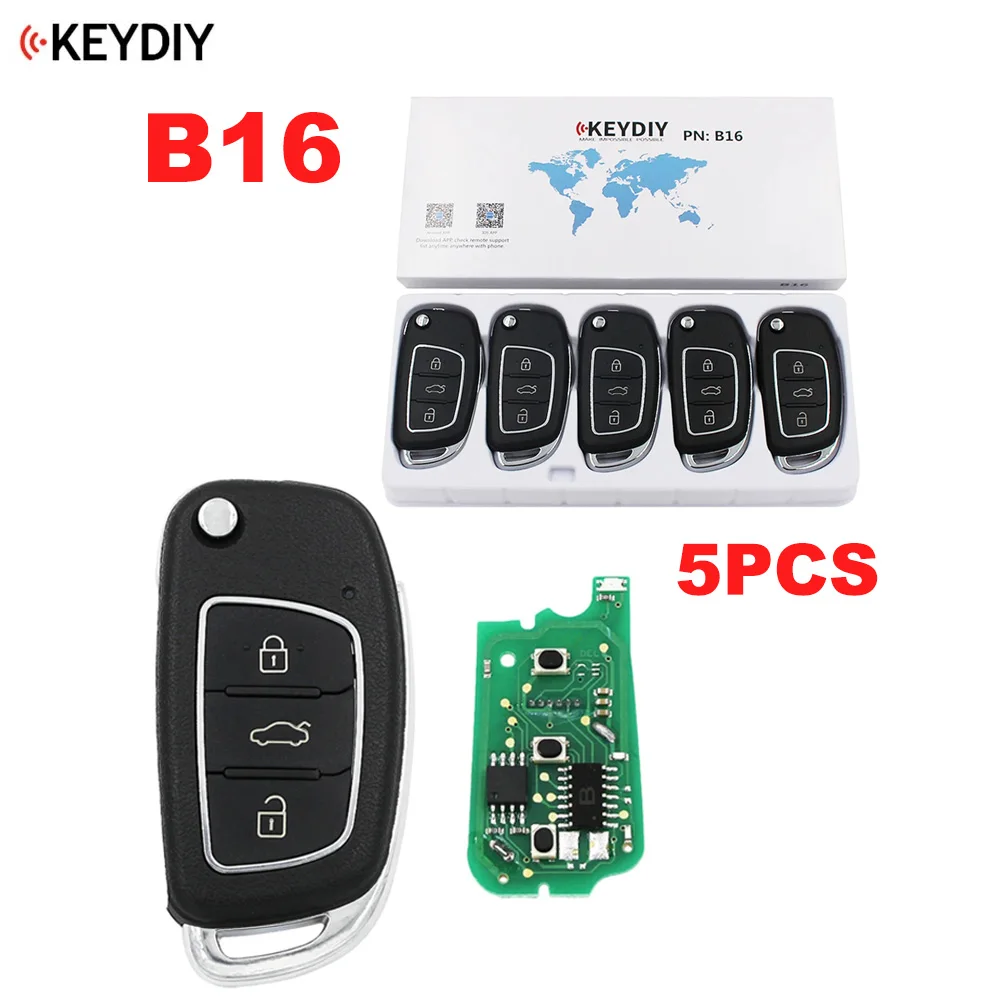 

5PCS/Lot B16 KEYDIY KD Remote Universal Car Key for Mini KD / KD-X2 / KD-MAX Key Programmer Generator