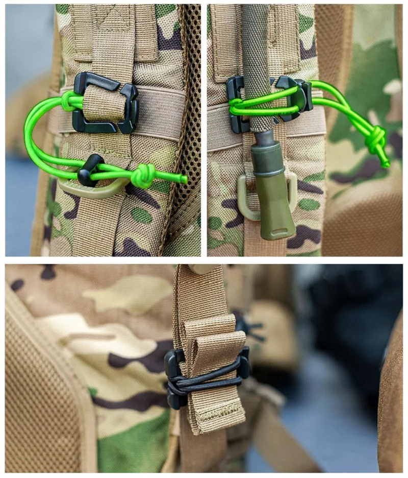 EDC Molle Extended Webbing Clip UTX Outdoor Multifunctional Bag Ice Axe Chest Clip Binding Fixed Rope Function External Buckle