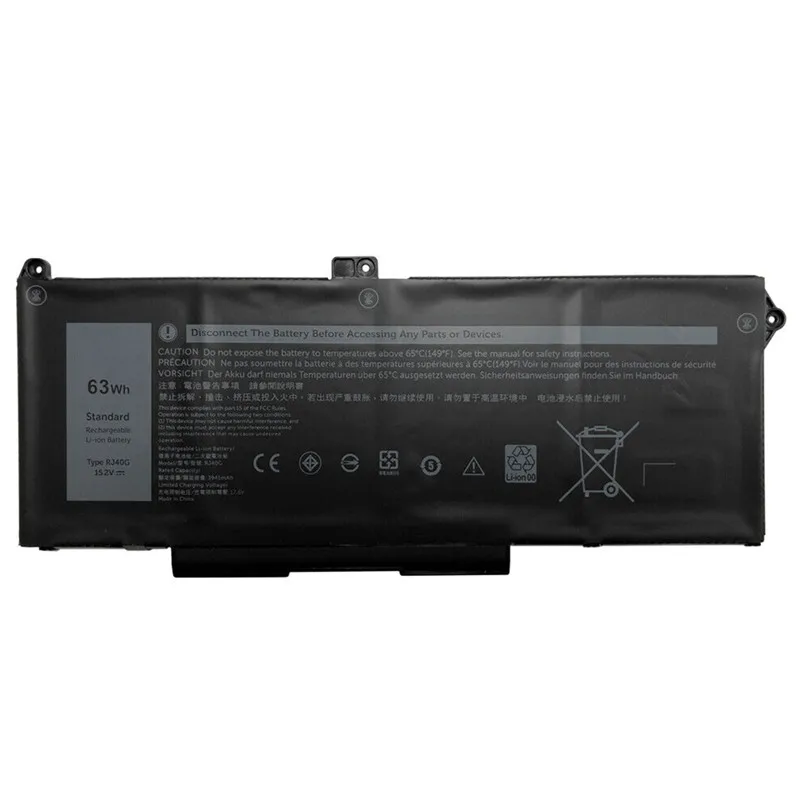 15.2V 63Wh RJ40G Laptop Batteries New for Dell Latitude 14 5420 Latitude 15 5520 Precision 15 3560 F3T9T 075X16