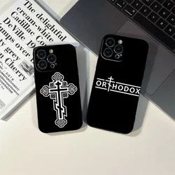 Orthodox Cross Icon Phone Case FOR IPhone 15 14 11 12 Pro 8 7 Plus X 13 Pro MAX XR XS MINI SE 2020 Black Covers