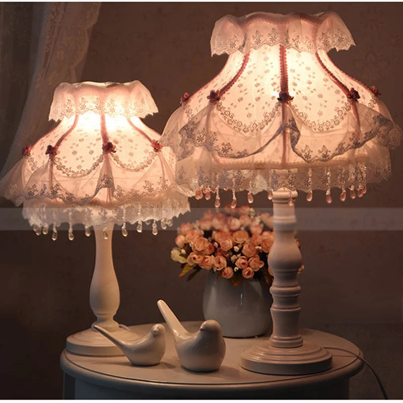 Creative Light Emitting Diode Desk Warm Romantic Decoration Princess Room Bedroom Bedside Dimming Desk Lamp