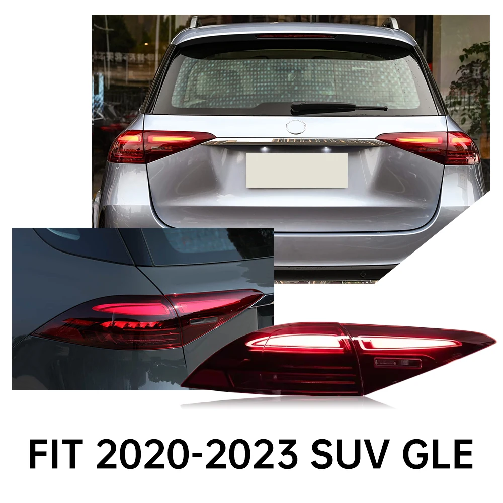 Car Light For Benz GLE W167 Taillight 2019-2023 Rear Lamps Upgrade New Style Highlight Flashing Signal Light Accessories 4PCS