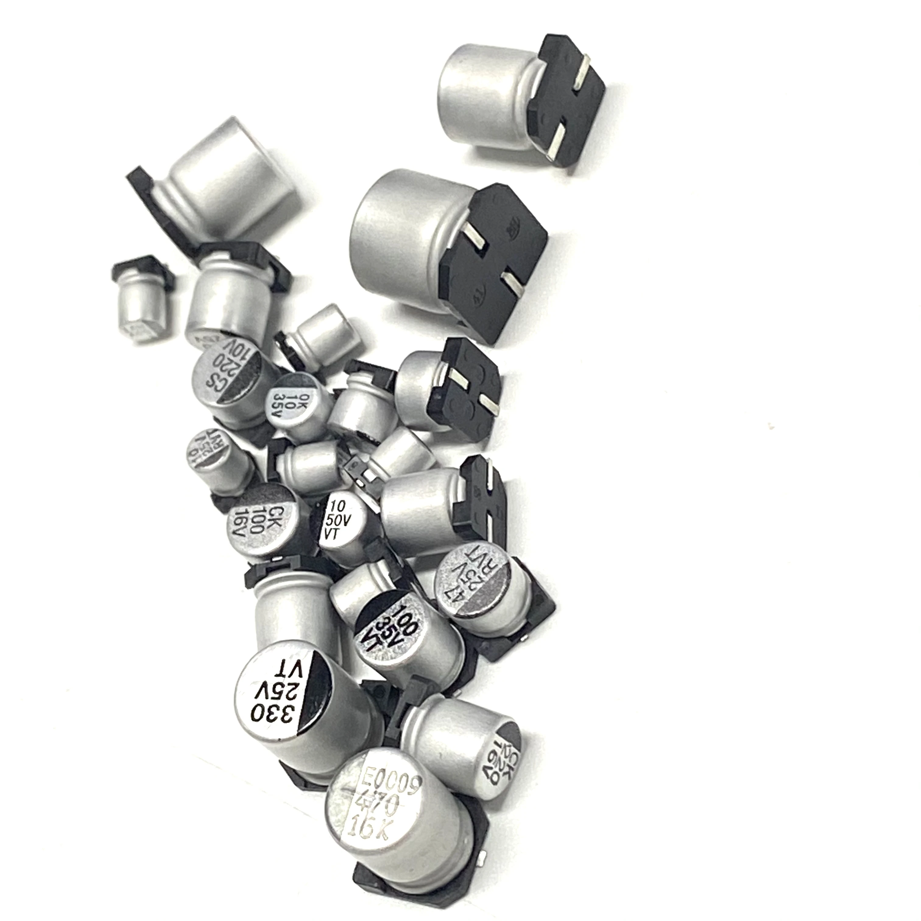 10 stks/partij Smd Aluminium Elektrolytische Condensator 50v 25v 16v 6v 35v 1000uf 10uf 220uf 47uf 220uf