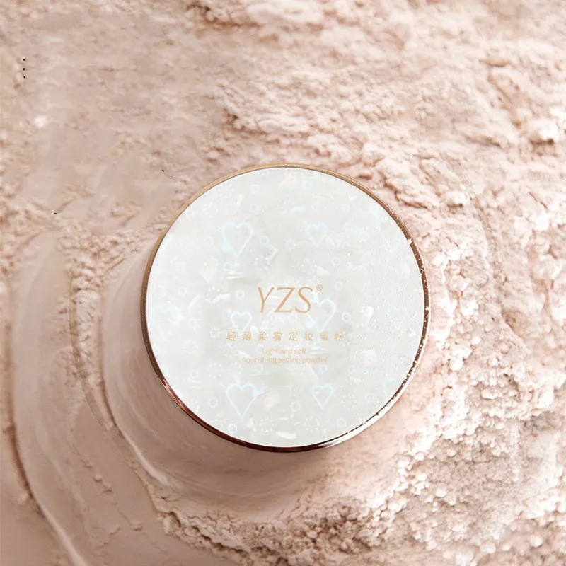 YZS Original Face Loose Powder with Puff Mineral Waterproof Matte Setting Powder Finish Makeup Oil-control Professional Cosmetic