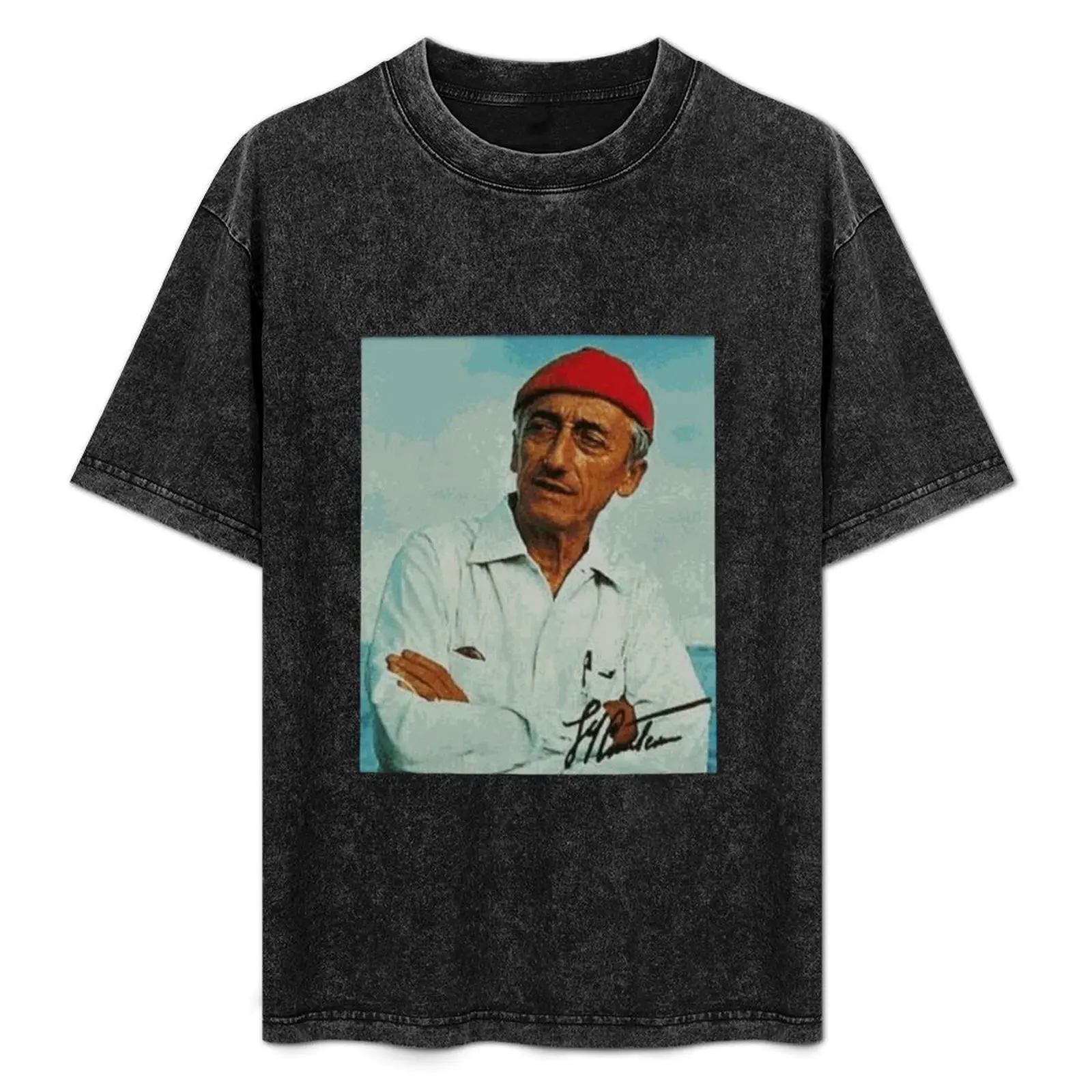 

Jacques Cousteau T-Shirt T-Shirt funny shirt cotton valentines clothes luxury designer luxury clothing labubu men clothings