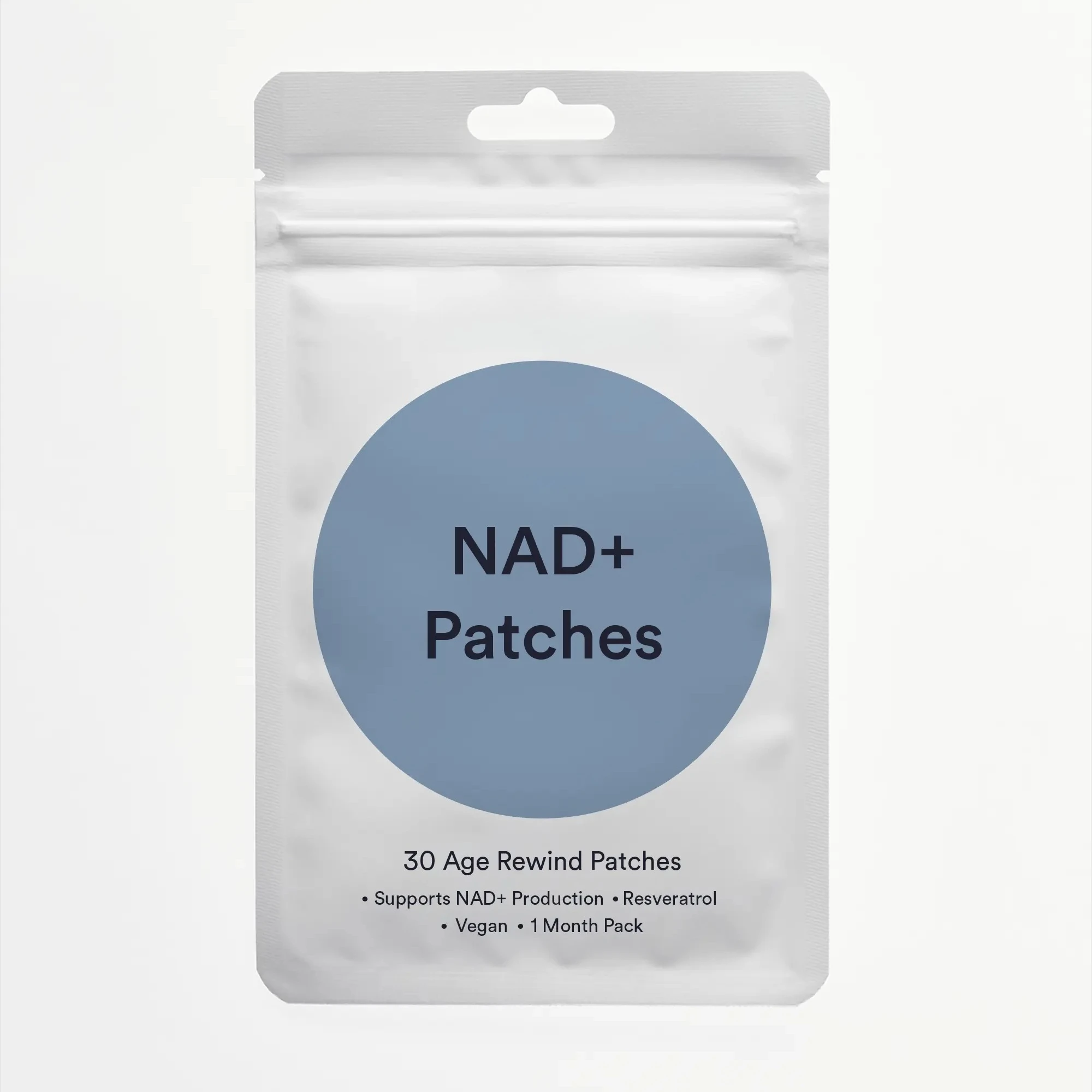NAD+ body care Patches : supports NAD+ Production,  Resveratrol, Vegan, 1 Month Pack