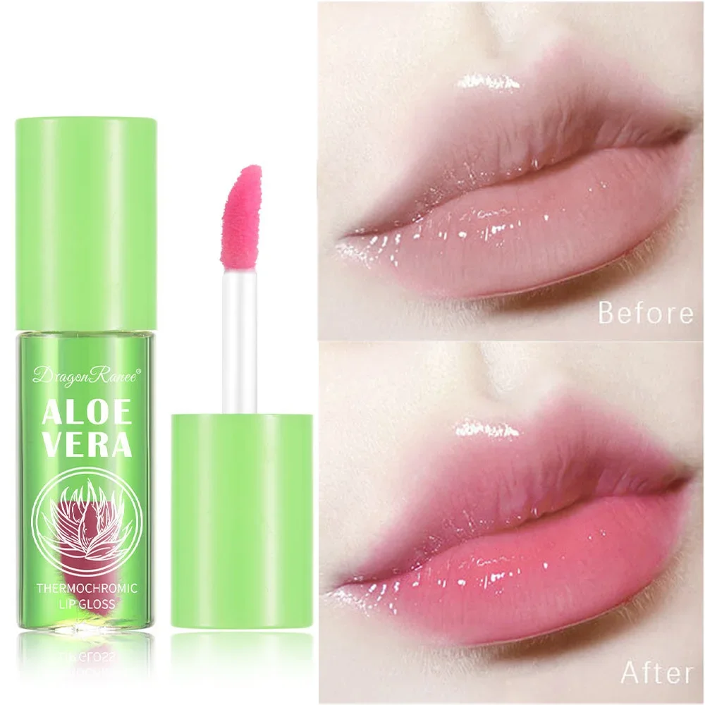 Aloe Vera Color Changing Lip Oil Moisturizing Natural Aloe Lip Gloss Cherry  Pink Temperature Change Lip Balm Nutritious Lip Care - AliExpress 66