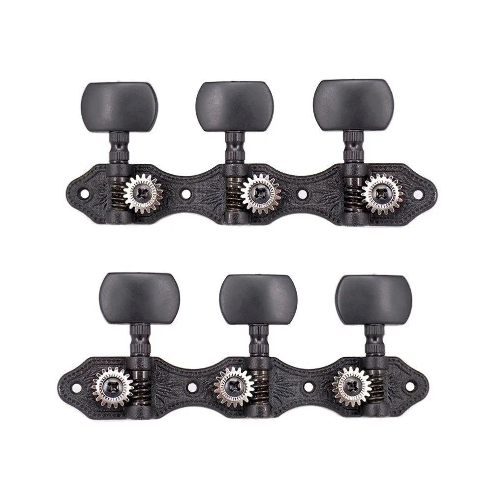 One:One8 Gear Ratio Classical Guitar Tuners Open Frame Style Black Color Tuning Key Pegs Metal Classical Guitar Machine Heads