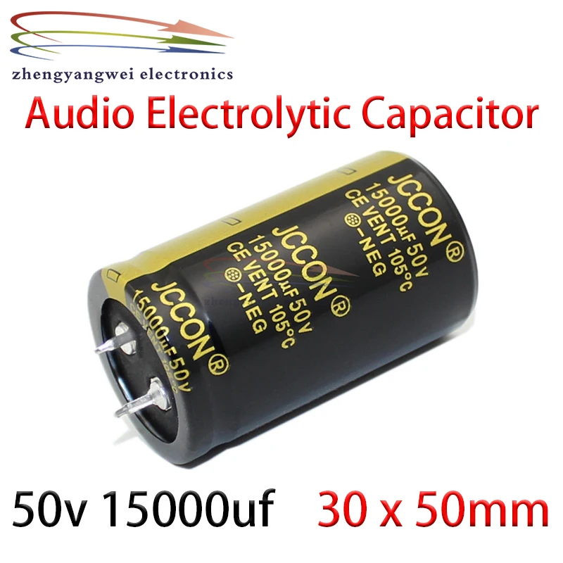 

20pcs 30x50mm 50v 15000uf black Audio Electrolytic Capacitor For Hifi Amplifier Low