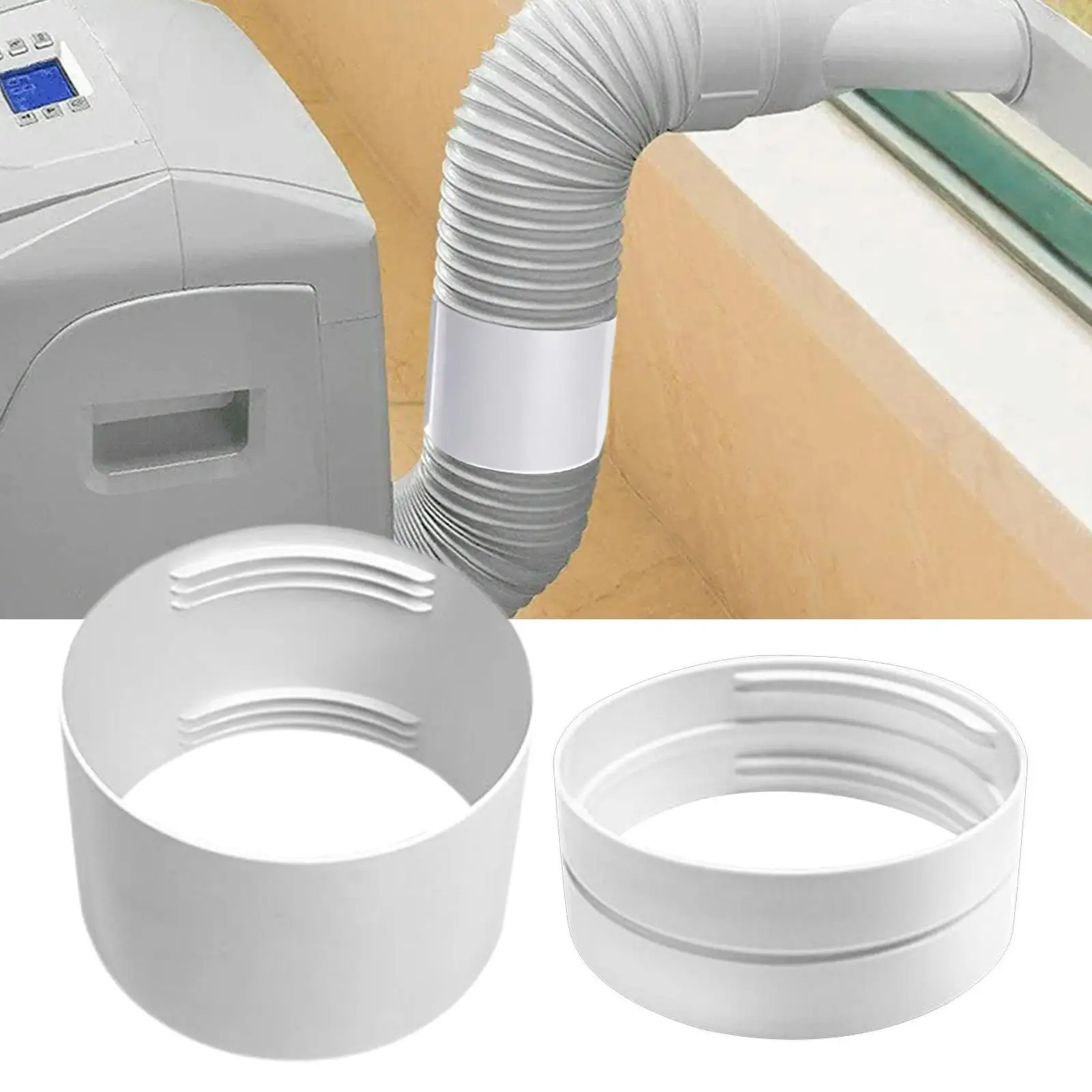 

Портативная муфта для выхлопного шланга переменного тока, соединитель для шланга кондиционера, мобильный 5,1-дюймовый 5,9-дюймовый соединитель для труб для коммерческого пространства, канала для спальни