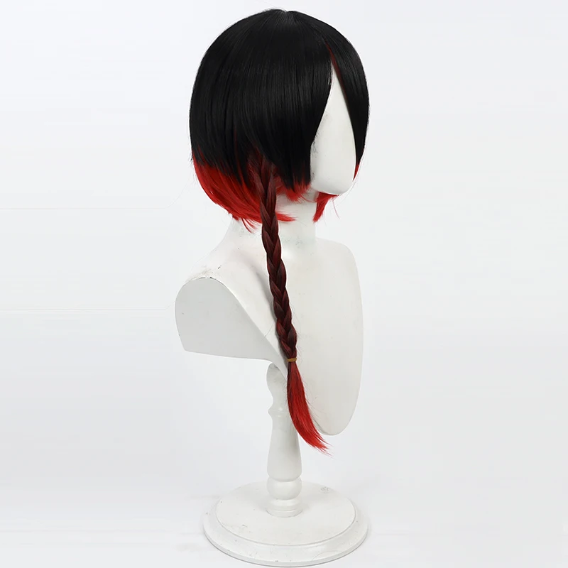 อะนิเมะ ผู้ช่วยปีศาจและแมวดำ - วิกผมคอสเพลย์ของยูฮา ชินฮาระ อุปกรณ์ประกอบฉากงานปาร์ตี้ฮาโลวีน งานคาร์นิวัล ผมสังเคราะห์ + หมวกคลุมผม