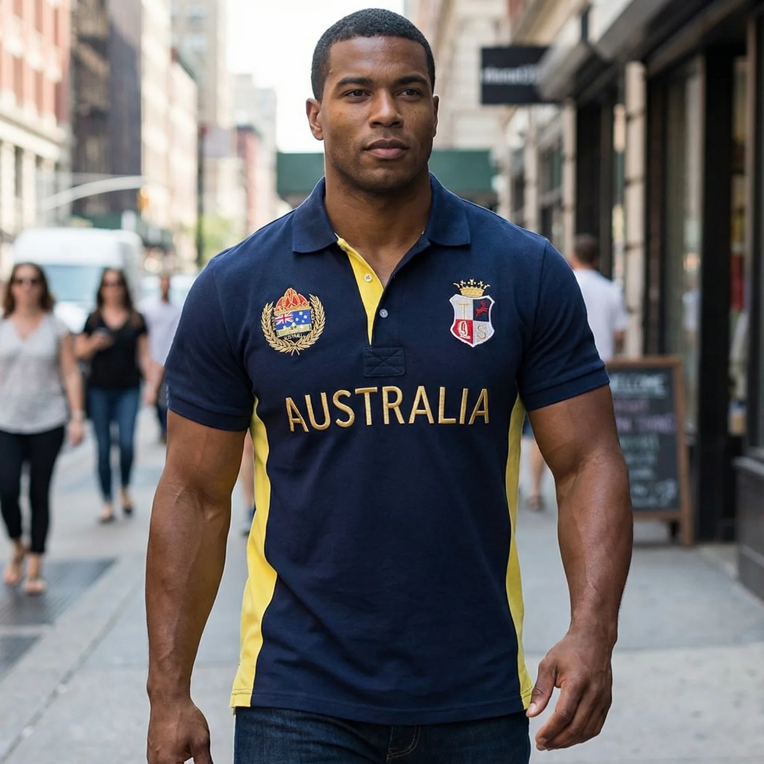 Men\'s polo shirt Australia Royal Short sleeve casual sports party cotton embroidered luxury contrast color original design