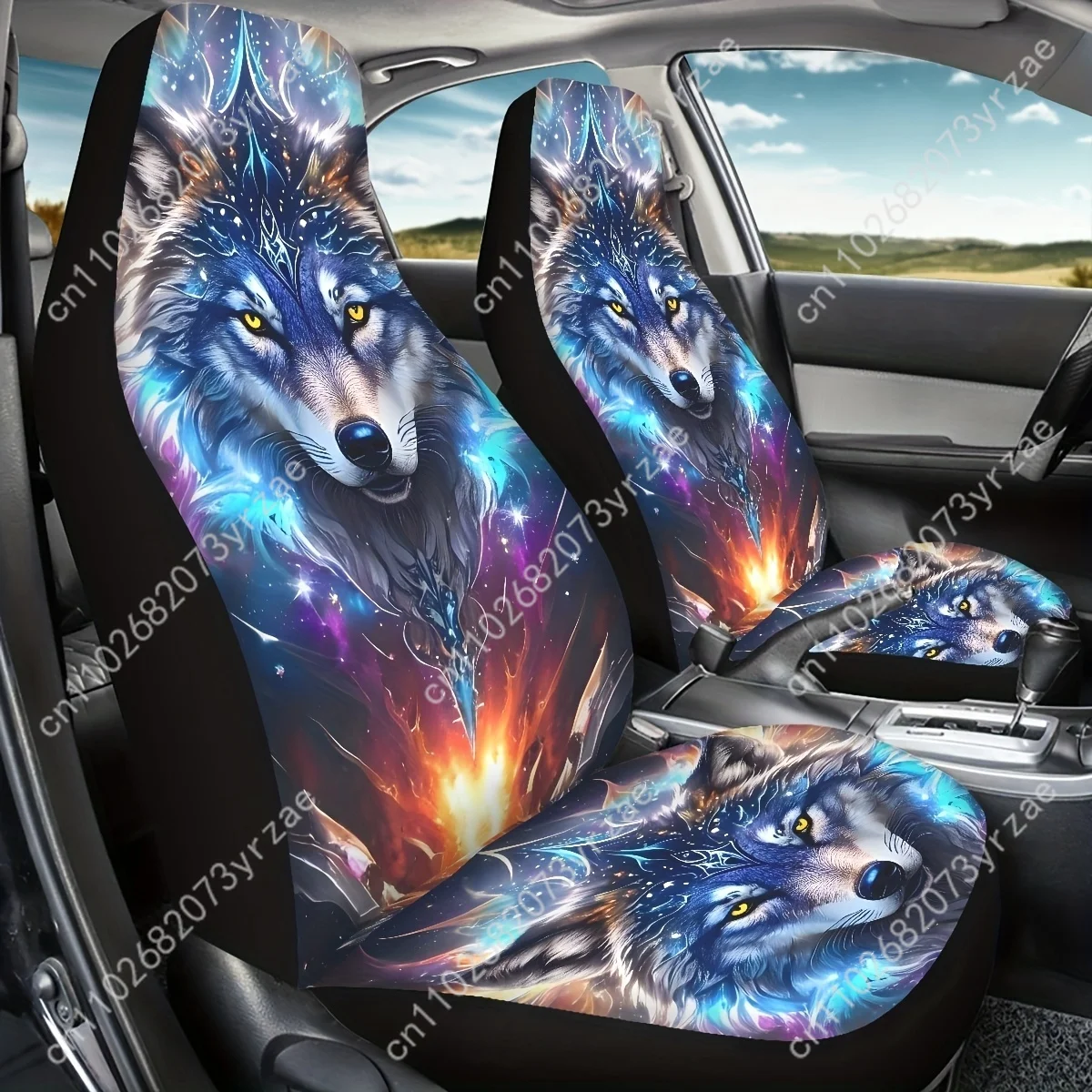 

Vibrant Cosmic Car Seat Covers Universal Environmentally Friendly Interior Decorations Comfortable Breathable Car Seat Covers