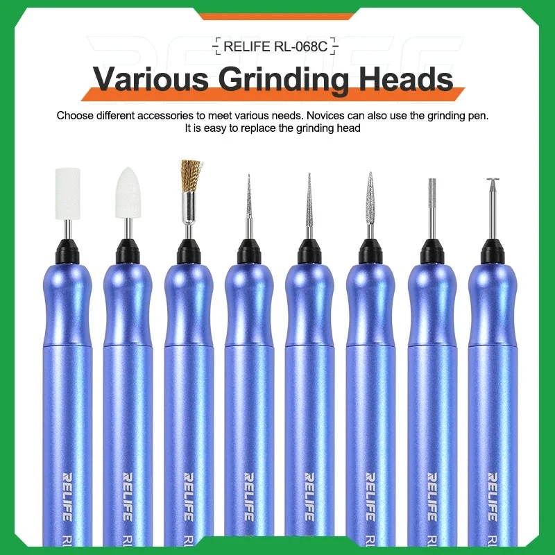 

RELIFE Intelligent Charging Polishing Pen for Mobile Phone Chip IC, Cutting Motherboard, Bracket, Rust Removal, RL-068C