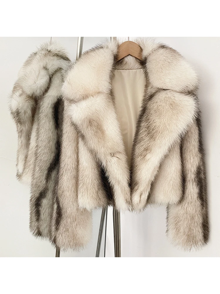 Mumaroho 2026 Winter Autumn Women Faux Fur Jacket Coat Striped Long Sleeve Thick Warm Outwear Fluffy Coat For Women image 2