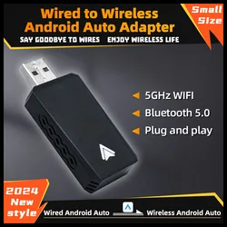 Wireless Android Auto New Upgraded 6.0 Mini Wired to for Wired Android Auto Car Smart Ai Box Bluetooth WiFi Auto connect Map