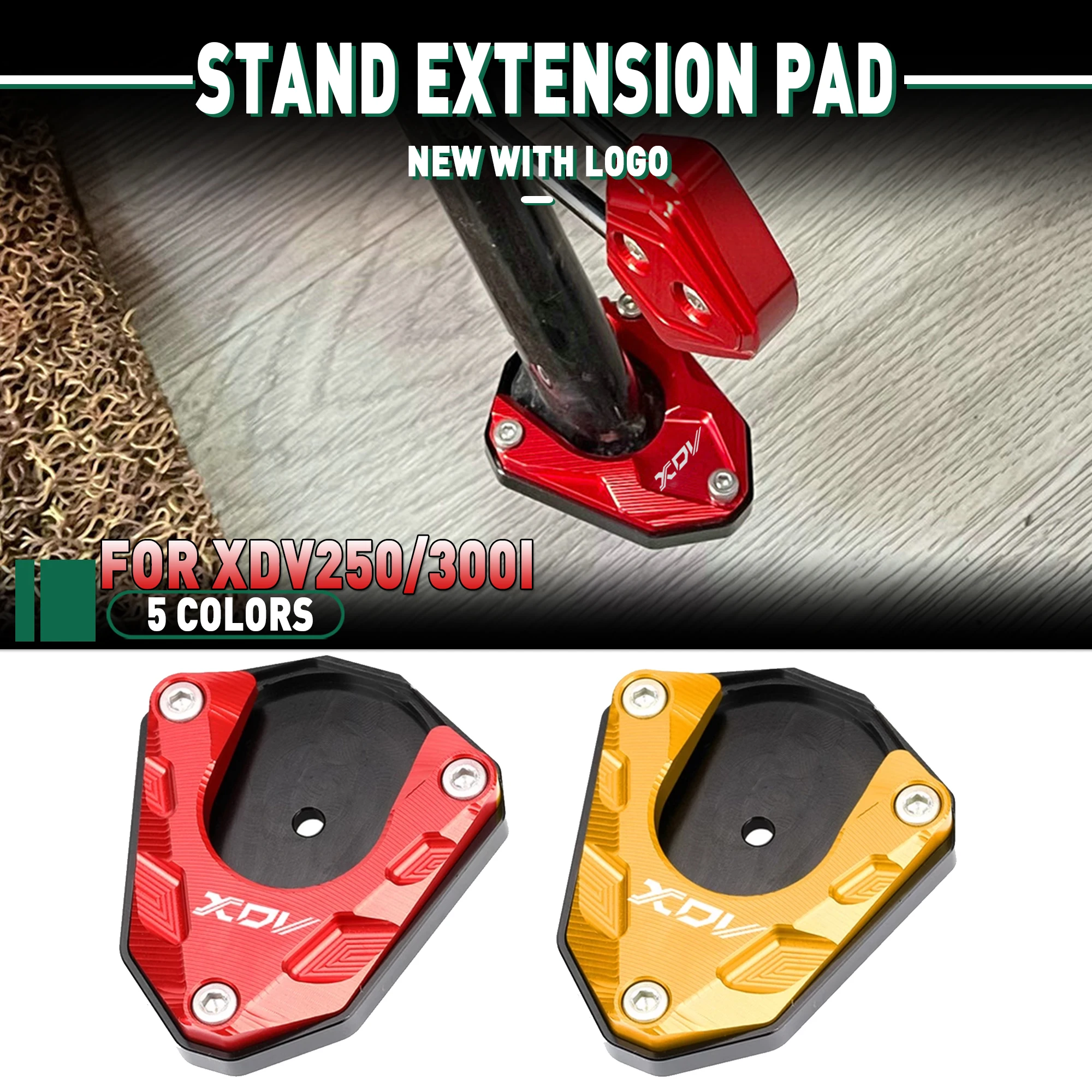 Fit WMoto XDV 250i XDV250si XDV300i LONGJIA XDV250/300 Motorcycle Foot Side Stand Pad Plate Kickstand Enlarger Support Extension