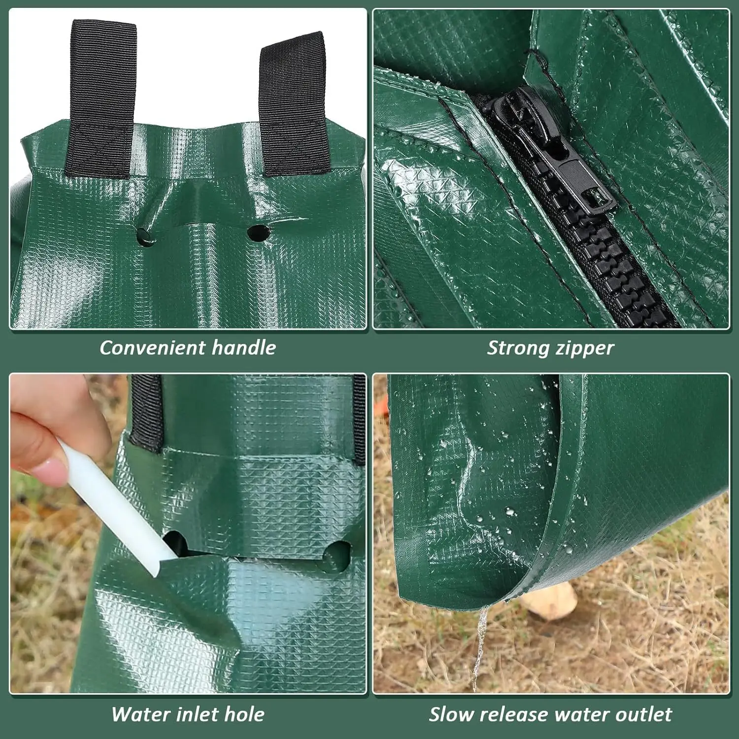 3 Pcs 20 Gallon Tree Watering Bags Reusable Heavy Duty Slow Release Water Bags for Trees Premium PVC Tree Drip Irrigation Bags