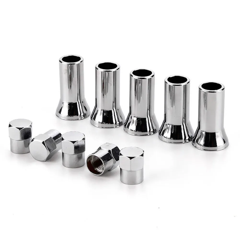 

2Sets Car Tire Valves Stem Caps Sleeves Dress Up Set Fine Workmanship Easy Install Prevent Rim Hole Temperature Extreme Heat