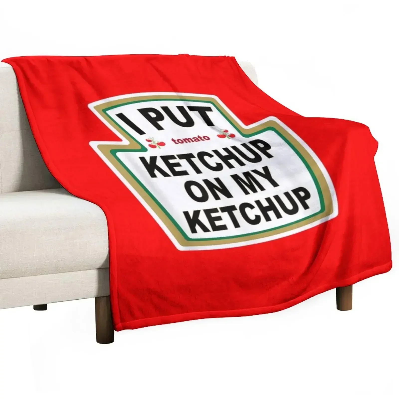 I Put Tomato Ketchup On My Ketchup New Funny Halloween Throw Blanket Flannel Fabric Flannel Thins warm winter Thermal Blankets