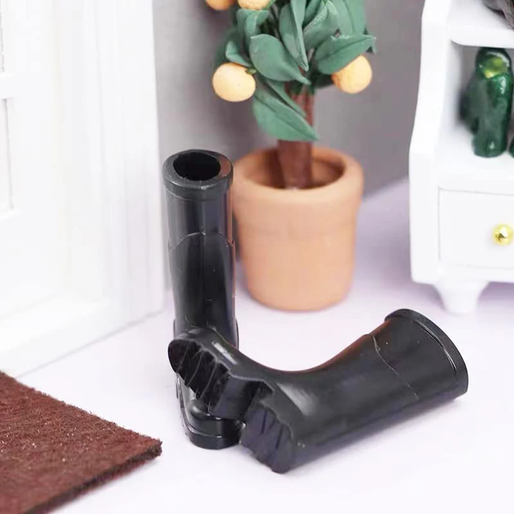 

Mini Rain Boots Rubber Shoes for 1 12 Scale Mini House Decoration House Ornaments Small Rain Details