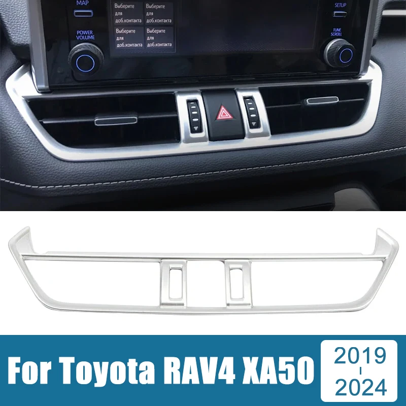 

For Toyota RAV4 XA50 2019 2020 2021 2022 2023 2024 Hybrid Car Central Control Air Conditioning Vent Outlet Cover Trim Sticker