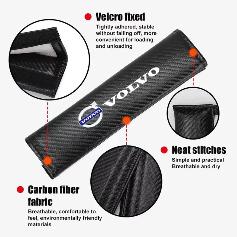 Car Seat Belt Cushion Strap Cover Cushion Strap Safety Shoulder Protector For Volvo xc60 xc90 v40 v60 v50 s60 Car Accessories