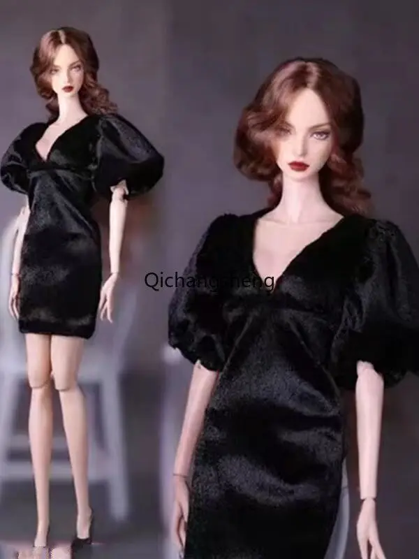 Black Fashion 1/6 Doll Clothes for Barbie Outfits for Barbie Dress Evening Party Gown Princess Frock 11.5