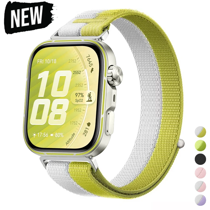 Nylon Loop Strap for Huawei Watch Fit 3 4 5 Smartwatch Sport Wristband Bracelet for Huawei Watch Fit 4Pro 5Pro Woven Watchband