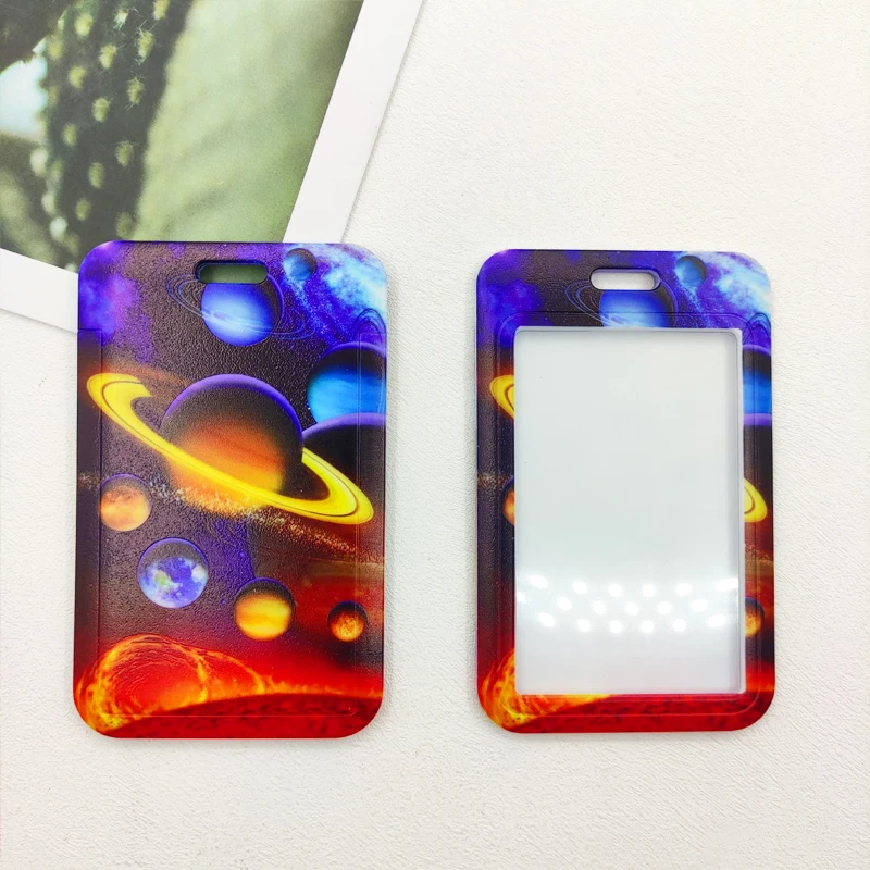 Cute Universe Star Lanyard Card Holder Neck Strap Key ID Card Straps Badge Holder DIY Hanging Rope Accessories Small Gift