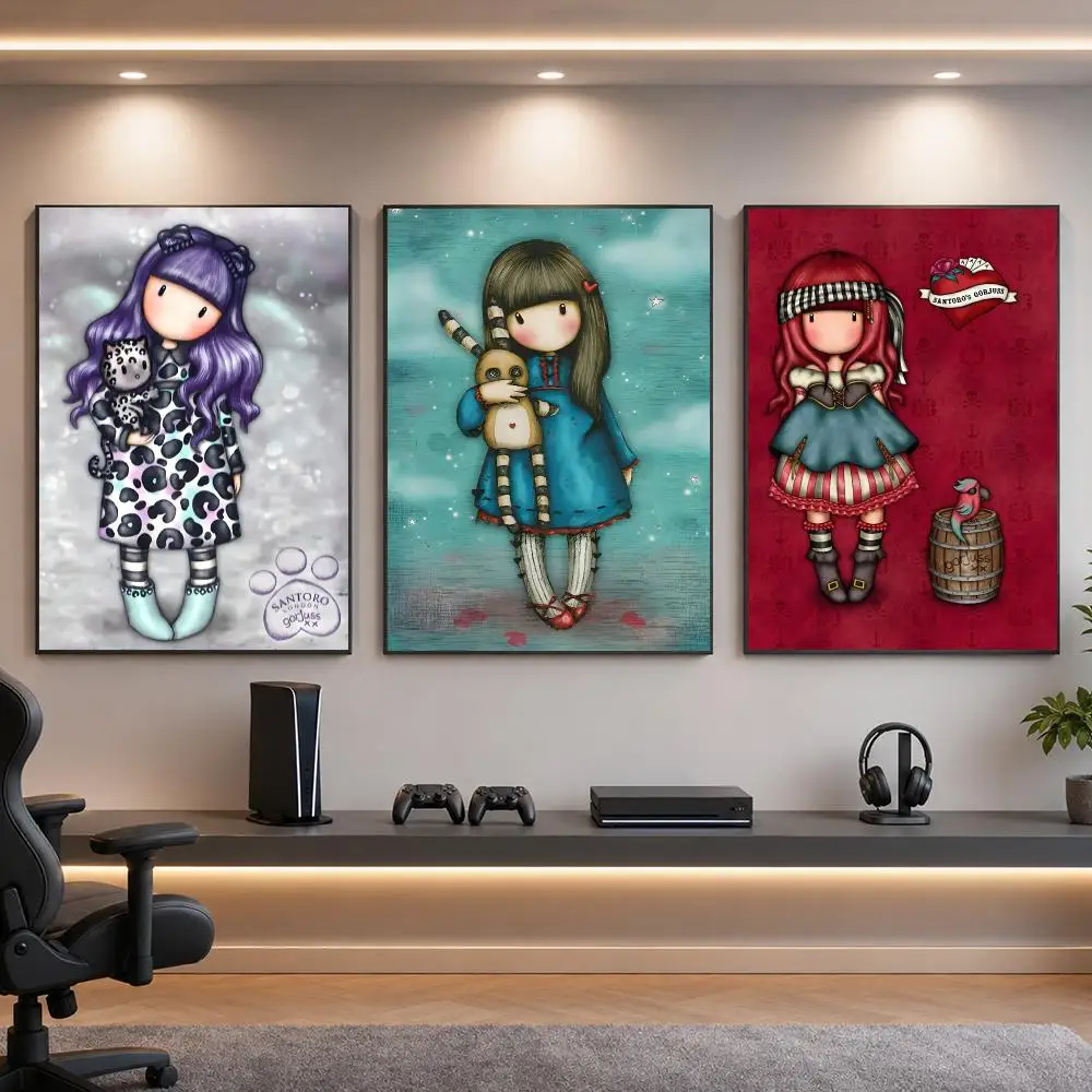 Character S-Santoro Gorjuss Poster HD Removable Wall Art Gift Bedroom Lounge Dorm Office Gaming Cafe Bars