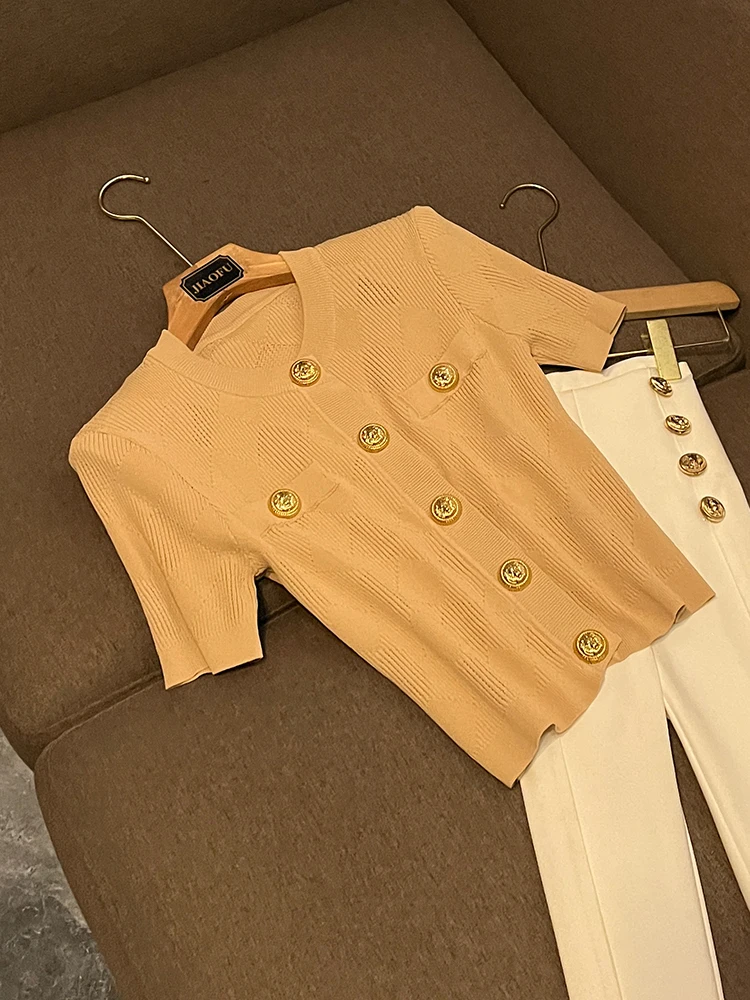 

Faionable ort Sve вязаный топ круглый Ne Slim Fit Metal Bule осень-зима новый универсальный женский свитер