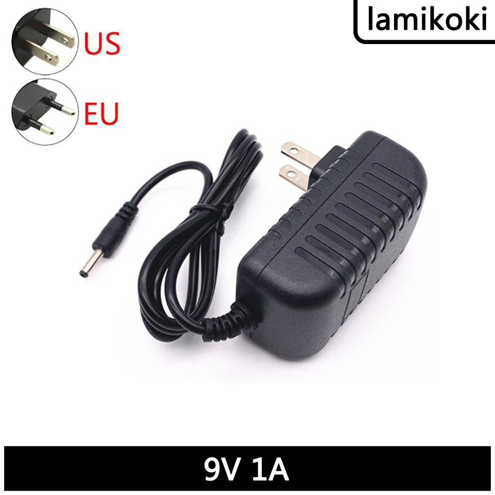 9V 1A Power Adapter Input: 100-240V AC To Output: 9V DC 3.5mm Small Head Cable