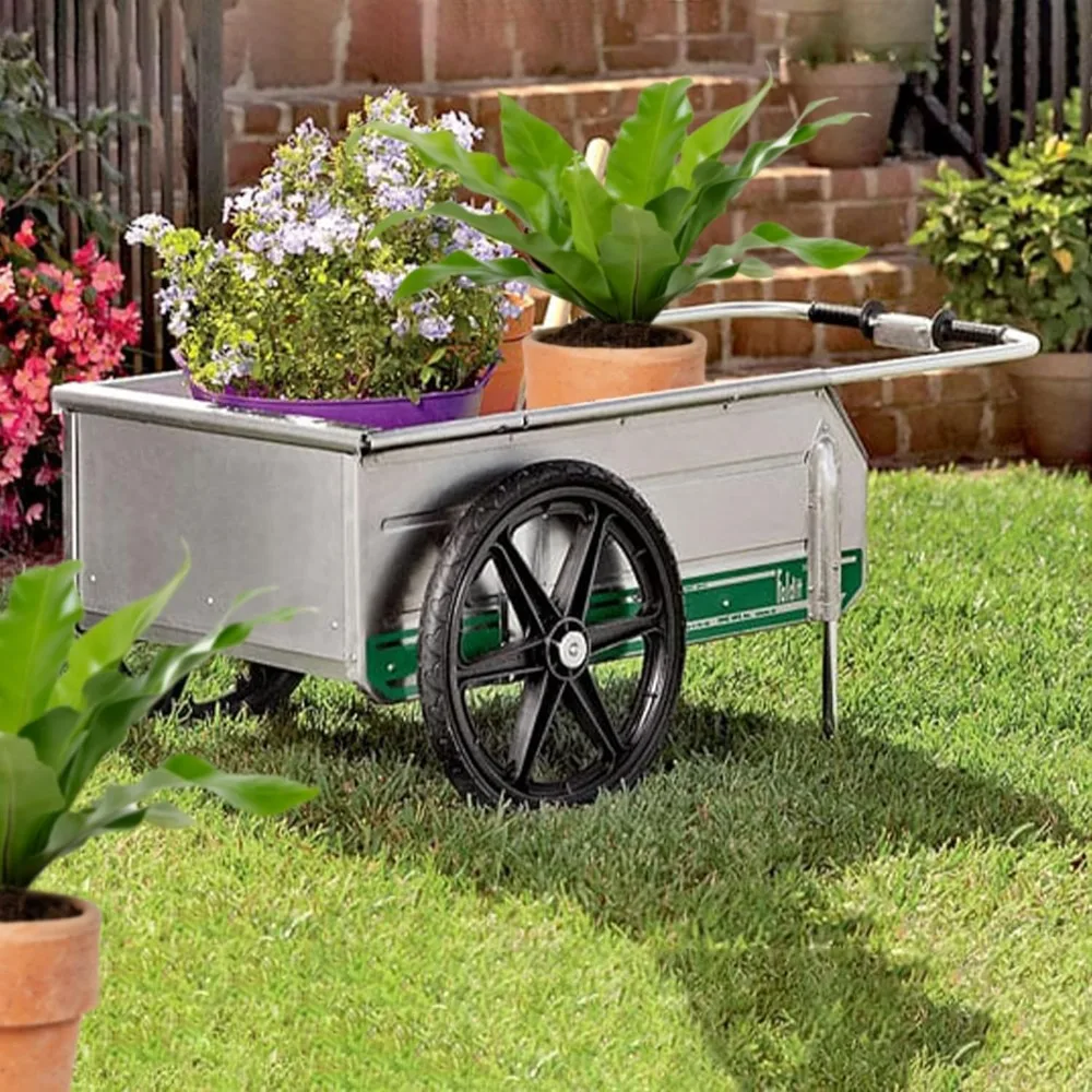 عربة أدوات محمولة قابلة للطي من الألومنيوم - مقاومة للصدأ، سعة 300 رطل، حل تخزين متعدد الاستخدامات