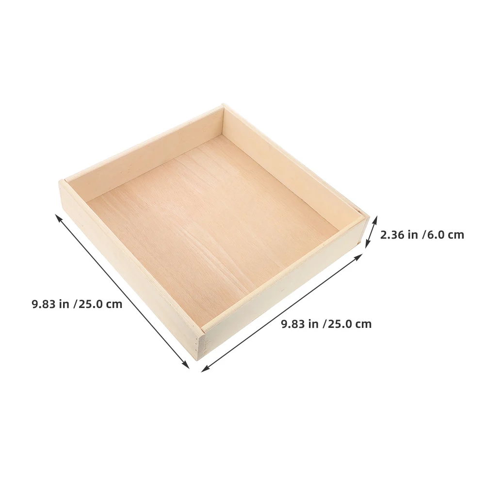 Scatola portaoggetti per sabbia da tavolo in legno Sabbiera quadrata Montessori per bambini Sala giochi interna Sabbia per bambini Vassoio Montessori