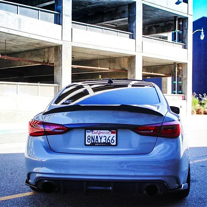 Rear Trunk Lid Boot Car Tuning Wings Spoiler For 2014 15 16 17 18 19 20 21 Infiniti Q50 PSM Style Exterior Tuning Accessories