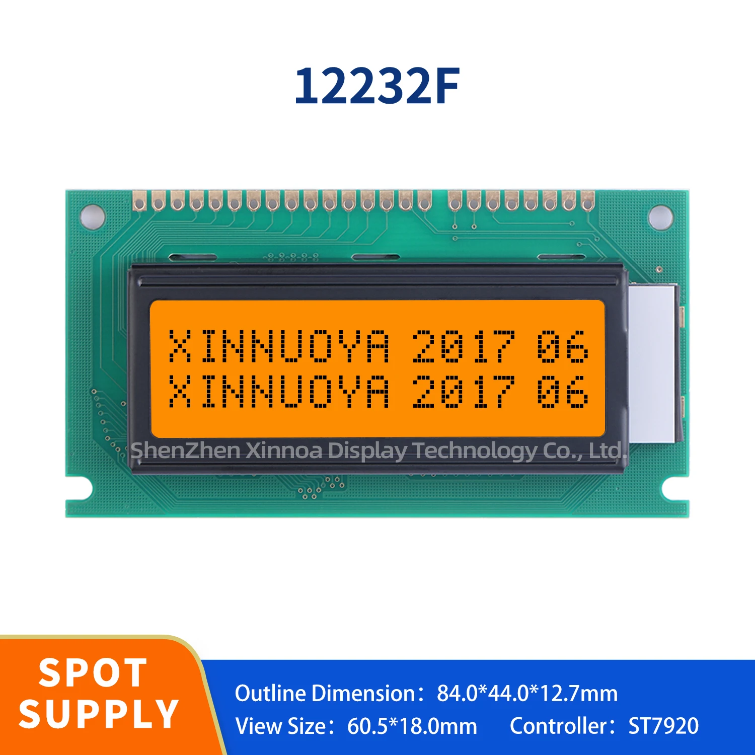 Lcd12232f 122X32 Grafische Dot Matrix Lcd Module Controller Ic St7920 Parallel Seriële Spi Poort Blauw Wit Lcd 12232 Lcd-Scherm