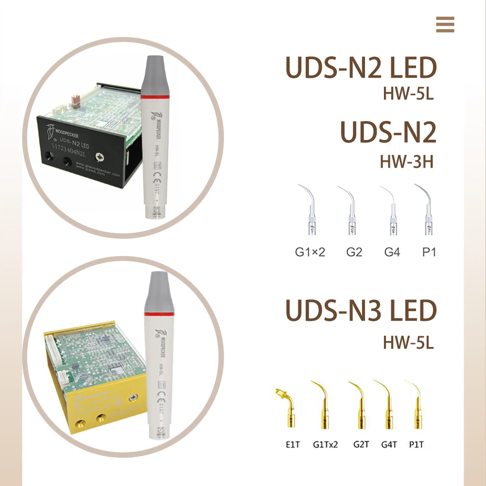 DEASIN Dental Ultrasonic Scaler Build In UDS N2/N3 LED Scaler Scaling Tips For Dentistry Teeth Cleaning Whitening