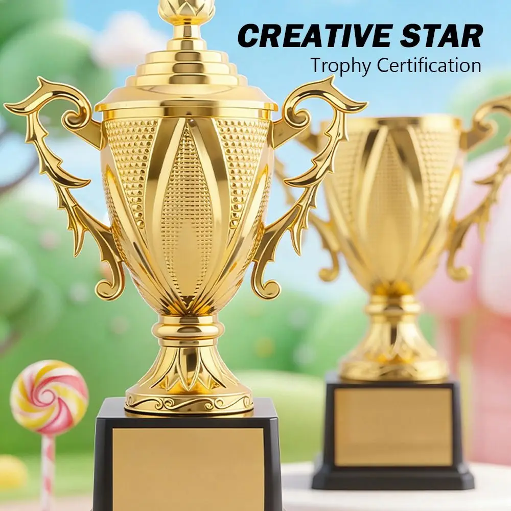 Gold Color Metal Trophy Large Size Metal Model Champion Trophy Customizable Design Toy Gold Trophy Primary School
