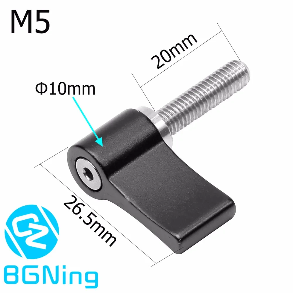 BGNing CNC M4 M5 M6 * 12mm 17mm 20mm Einstellbare Hand Schraube Enge Schloss Schrauben für DSLR Kamera 15mm Schiene Stange Folgen Fokus Teile – Detail 19