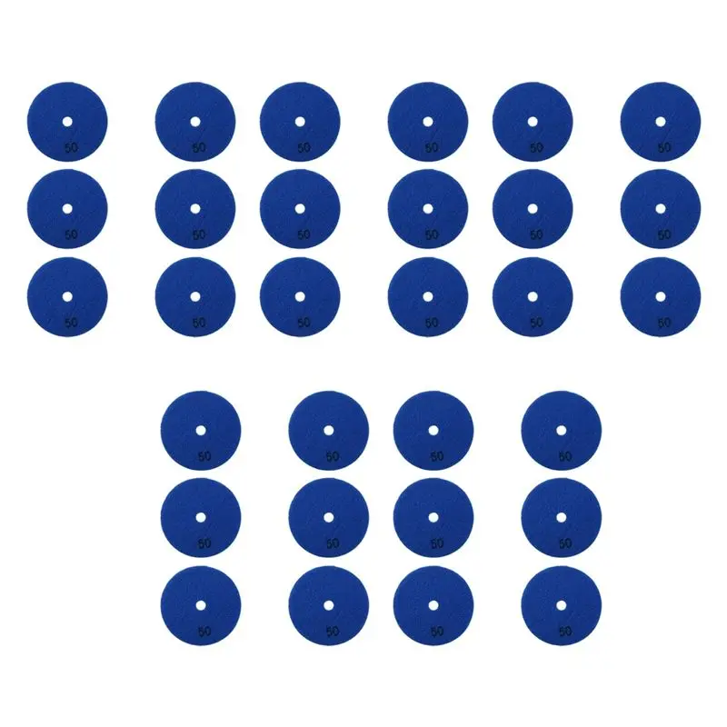 

ABWZ-30 шт. 100 мм, зернистость 50, алмазные сухие полировальные круги для гранита и мрамора, гибкие полировальные диски на основе смолы, диски для полировки камня