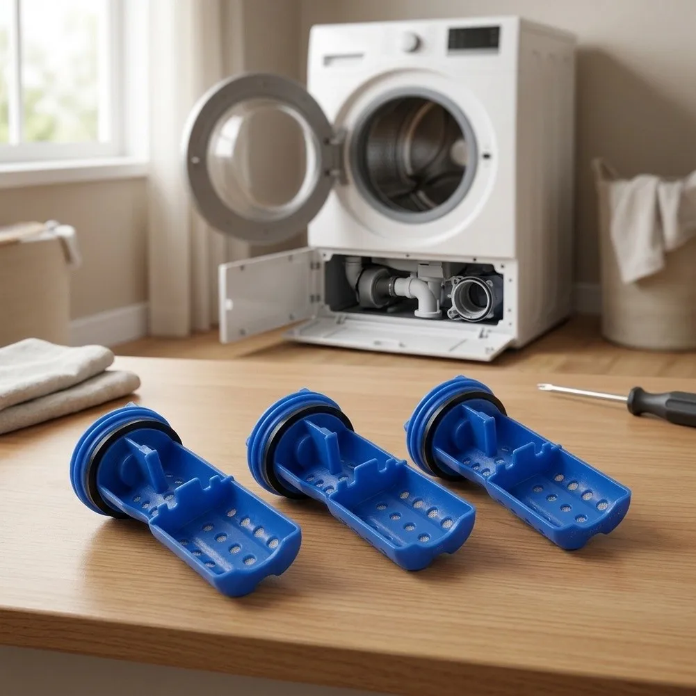 Washer Drain Pump Filter for GE Appliances Compatible with Series ABS Plastic Filter to Aid Drain Function Stability