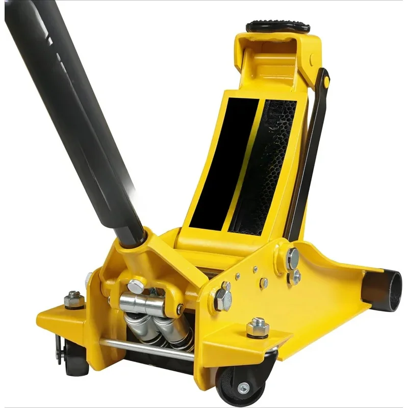 Low profile floor cat with double pumps quickly lift hydraulic car cric with pad capacity