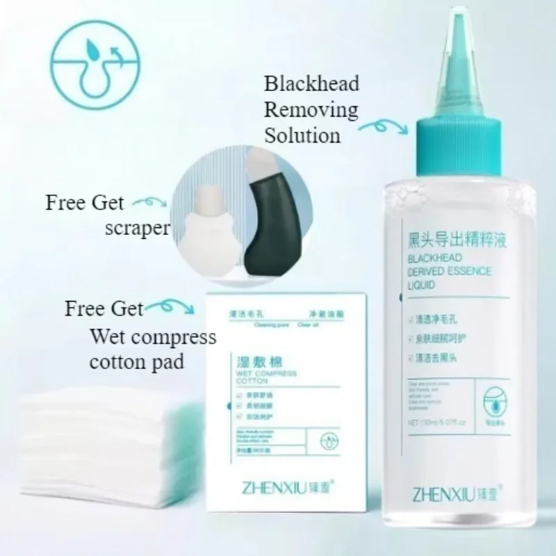 3-in-1 Pore Minimizer Blackhead Remover Liquid Soothing Hydration for Tightening T Zone, Quick Absorption Skin Revival Essence