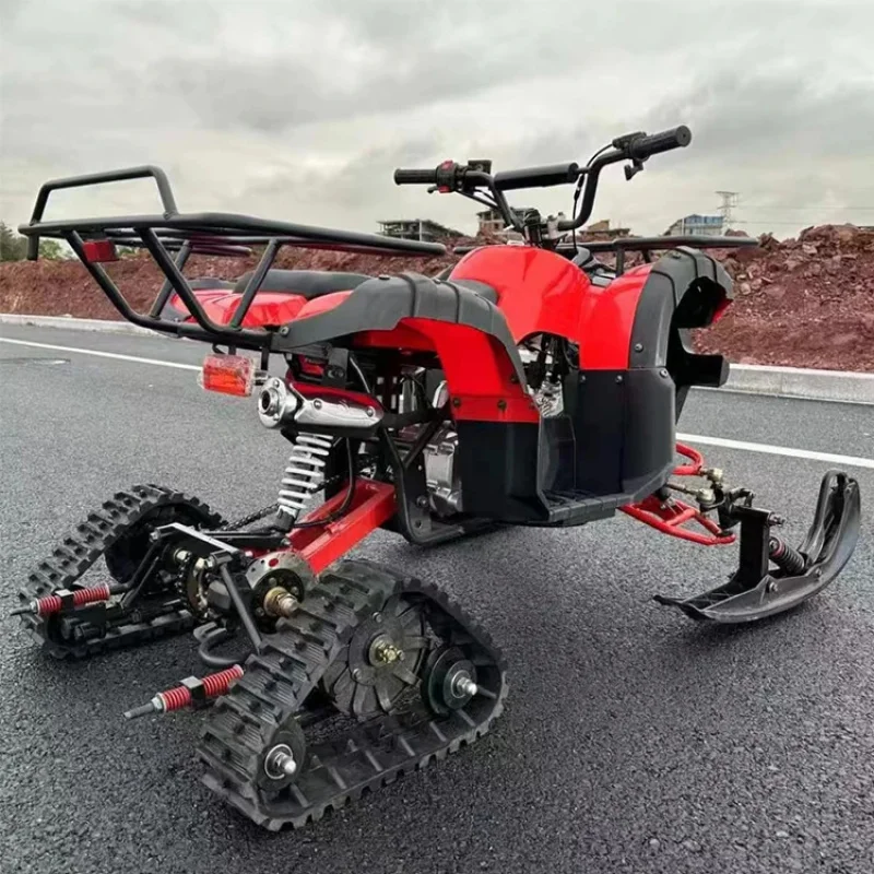 (Sea shipping) Automatic transmission 125cc horizontal bar four-stroke air-cooled kids electric snowmobile view 4