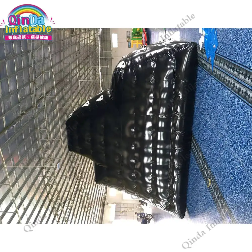 

5X4x4m черный цвет надувная горка айсберг водное игровое оборудование надувное альпинистское горное оборудование с воздушным насосом